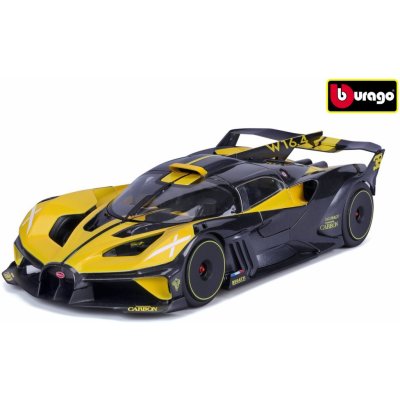 Bburago TOP Bugatti Bolide žlutá /Black 1:18 – Zbozi.Blesk.cz