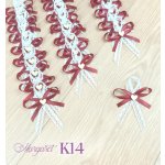 Krajkové svatební vývazky K14 (Deep Red) – Sleviste.cz