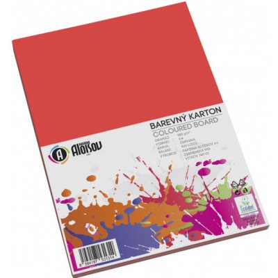 Barevný papír červený A4/ 180g 100 listů – Hledejceny.cz
