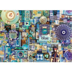 Cobble Hill Barvy duhy: Modrá 1000 dílků