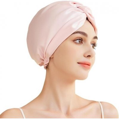 Hedvábná spací čepice Beaulyn, 100% pravá hedvábná čepice Mulberry 22 Momme, hedvábná spací čepice – Zboží Dáma