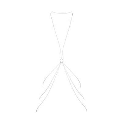 Bijoux Indiscrets Magnifique 8 Body Chain, Erotický řetízkový šperk na tělo, stříbrná – Zboží Dáma