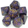 Příslušenství ke společenským hrám Sada 7 kostek Chessex skvrnitá Hurricane