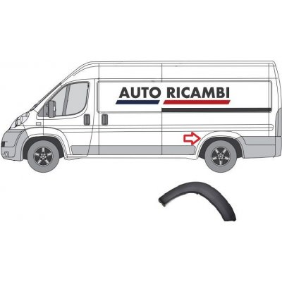 Ochranná lišta Fiat Ducato od 2006 levá, lem blatníku 735422802 – Zboží Mobilmania