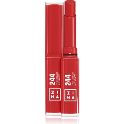 3INA The Color Lip Glow hydratační rtěnka s leskem 244 Classic brilliant red 1,6 g