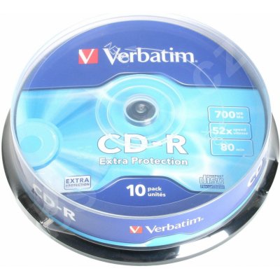 Verbatim CD-R 700MB 52x, spindle, 10ks (43437) – Zbozi.Blesk.cz