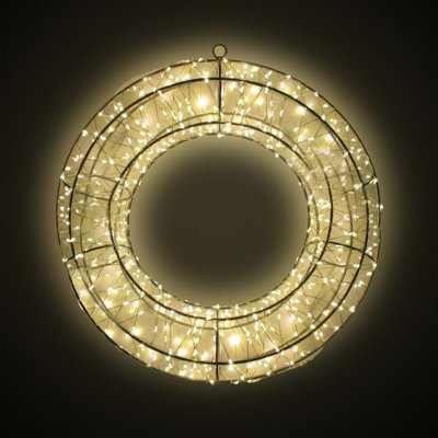 TORO Vánoční závěsná dekorace 600LED věnec 36cm – Hledejceny.cz