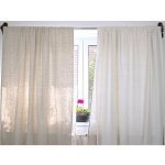 Snový svět Lněný závěs dvojitý - přírodní / bílá Rozměr: 150 x 250 cm – Sleviste.cz