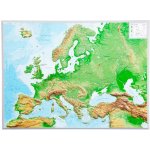 Evropa - plastická mapa 80 x 60 cm – Zboží Mobilmania