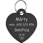 Šperky4U Hliníková psí známka srdce PZ002 K – Sleviste.cz