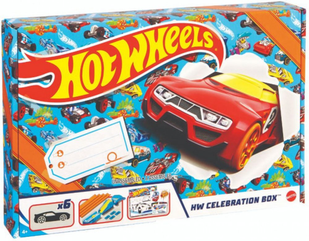 Mattel HOT WHEELS Celebration Box dárkový set dráha s 6 autíčky |  Srovnanicen.cz