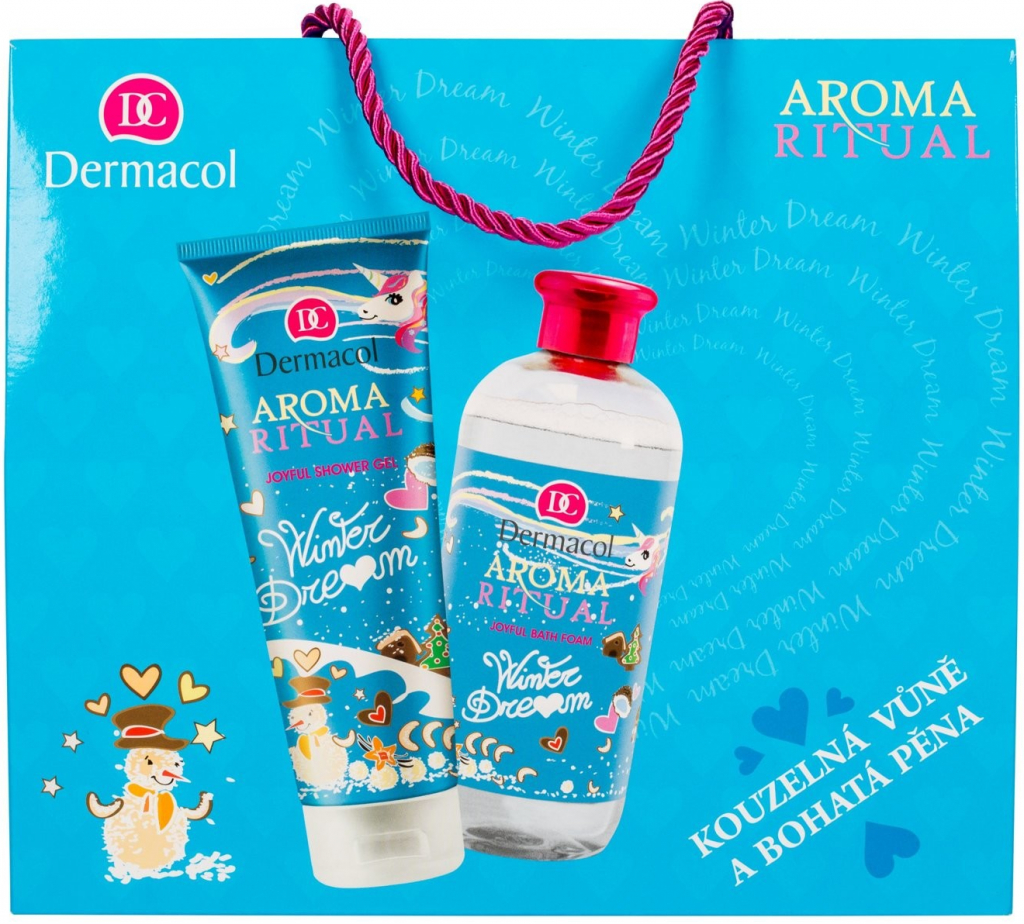 Dermacol Aroma Ritual Winter Dream sprchový gel pro ženy 250 ml + pěna do koupele 500 ml dárková sada