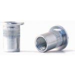 BRALO Nýtovací matice PLOCHÁ HLAVA vroubkované tělo pozink ZNB Varianta: MATICOVÝ NÝT M6 VROUBKOVANÁ PH OCEL A3K – Sleviste.cz