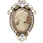 B-TOP vintage brož s červenými kamínky 64561 – Zboží Dáma