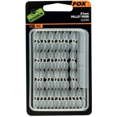 FOX Zarážky na Pelety Edges Pellet Pegs Clear 21mm 50ks – Zboží Mobilmania