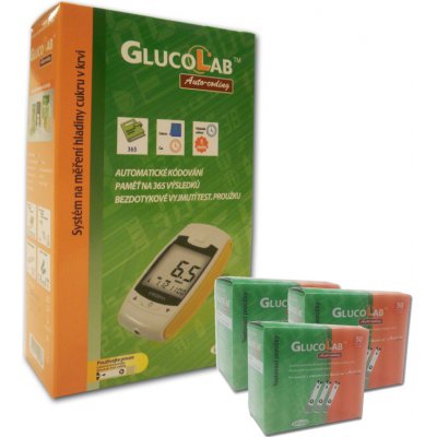 GlucoLab glukometr + 150 ks proužků – Hledejceny.cz