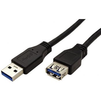 Goobay 95726 USB 3.0 USB A zásuvka, USB A vidlice, 5m, černý
