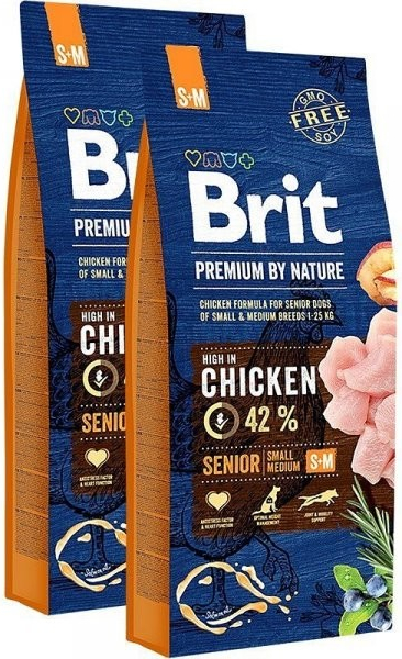 Brit Premium by Nature Senior S+M 2 x 15 kg