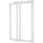 Aluplast Plastové dvoukřídlé balkonové dveře oboustranná klika levé 160 x 200 bílé – Zboží Mobilmania