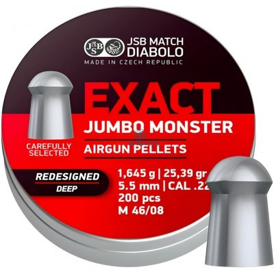 Diabolky JSB Exact Jumbo Monster Redesigned Deep 5,52 mm 200 ks – Zboží Mobilmania