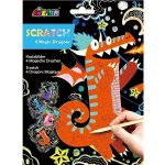 Škrabací obrázky 4 ks Drak – Zboží Mobilmania