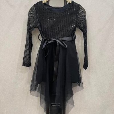 Premium flitr šaty s tylem černé – Zboží Mobilmania