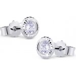 Cutie Jewellery náušnice z bílého zlata se zirkony Z5024B – Zboží Mobilmania