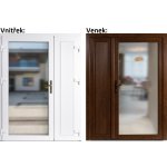 Soft Dvoukřídlé vchodové 3/3 sklo Krizet+panel Zlatý dub/bílá levé 150 x 200 cm – Hledejceny.cz