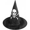 Dětský karnevalový kostým Stoklasa klobouk čarodějnický Černá lebka