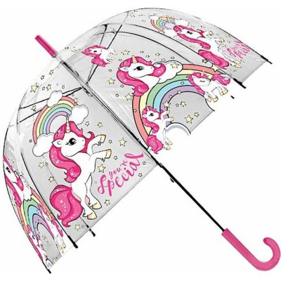 Euroswan Jednorožec deštník dětský průhledný