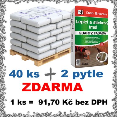 Den Braven QUARTZ FASÁDA lepicí a stěrkový tmel 25 kg šedý