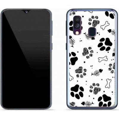 Pouzdro mmCase Gelové Samsung Galaxy A40 - psí tlapky 1