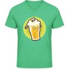 Pánské Tričko Soft-Style V Triko Gildan - Design - Smrtka v pivní sklenici - Heather Irish Green