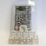 Set 15 kostek 16mm klasické bílé transparent – Zboží Živě