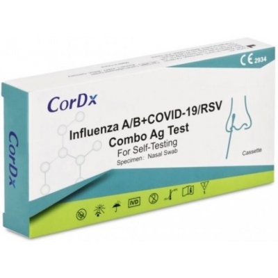 CorDX Influenza A/B + Covid-19/RS virus Combo Ag Test 1 ks – Zboží Dáma