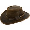 Klobouk Krumlovanka Australský klobouk kožený Ba-30007830-912 světle hnědý
