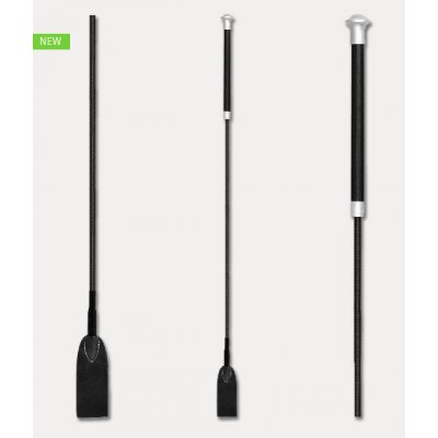 Waldhausen Skokový bičík kožená rukojeť černá/stříbrná – Zboží Mobilmania