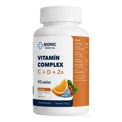 BIOMIC Vitamín Complex C + D + Zinek 90 tablet – Hledejceny.cz
