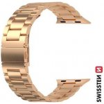 SWISSTEN ŘEMÍNEK PRO APPLE WATCH KOVOVÝ 38/40/41 mm RŮŽOVO ZLATÝ 46000303 – Zboží Mobilmania