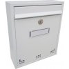 Poštovní schránka DOLS H-011 RAL9016 - poštovní schránka s otvory, do bytových a panelových domů, bílá