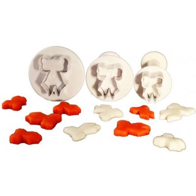 Cesil Plastové vypichovače s pístem Mašle (3 ks) – Zboží Mobilmania