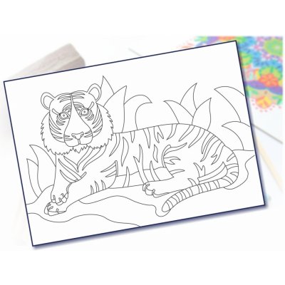 Radost v písku Šablona na pískování tygr A5 148 x 210 mm – Sleviste.cz