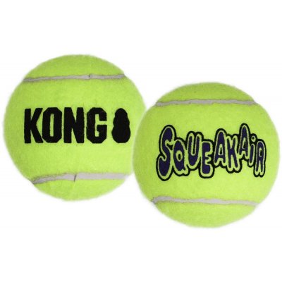 Kong Air Squeaker Large tenisový Míč 2 ks 8,2 cm – Zboží Mobilmania