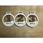 DCH Dřevěné medaile sada 1. 2. 3. místo – Zboží Dáma