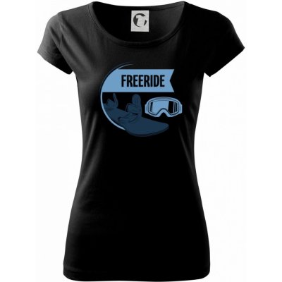 Freeride snowboard kruh Pure dámské triko černá – Zboží Mobilmania