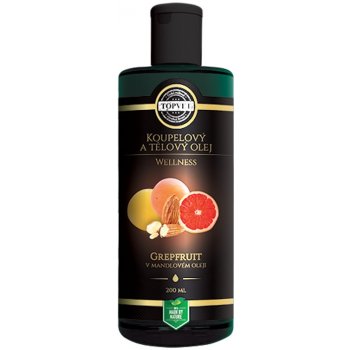 Topvet Wellness Grapefruit v mandlovém oleji koupelový a tělový olej 200 ml