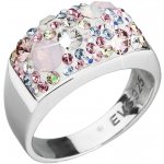 Evolution Group CZ Stříbrný prsten s krystaly Swarovski růžový 35014.3 magic rose – Zboží Mobilmania