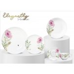 HOME ELEMENTS Porcelánová sada talířů 18 kusů Růžový mák – Zboží Dáma