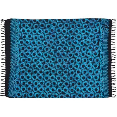 šátek sarong Slunečnice černo-modrý