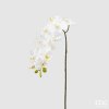 Květina Umělá květina větvička orchideje bílá, 58 cm